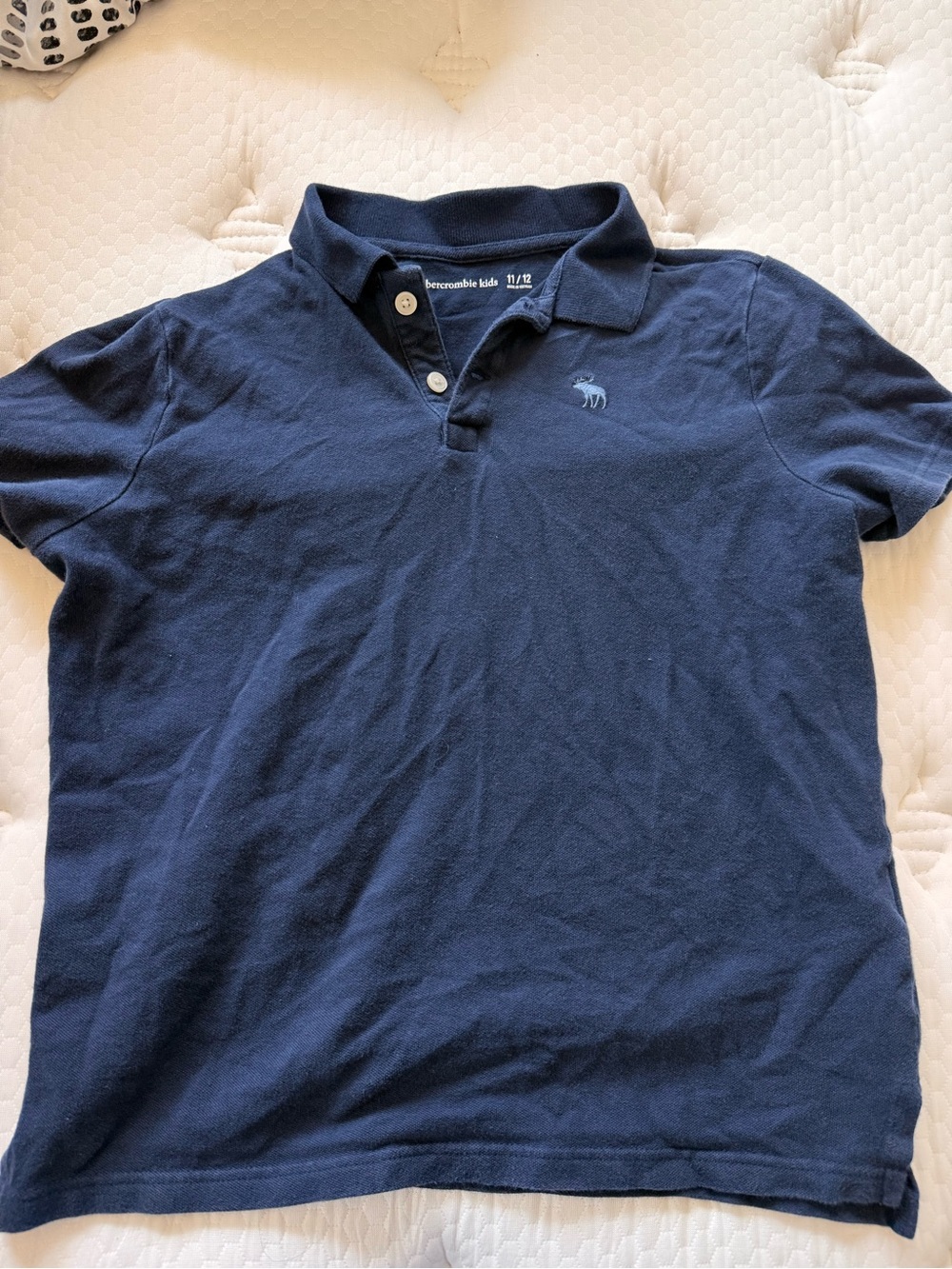 abercrombie kids Navy Blue Polo Shirt with Embroidered Moose